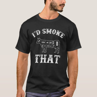 T-shirt Pitmaster Fumeur Chef Boucher Papa Grill Barbecue 