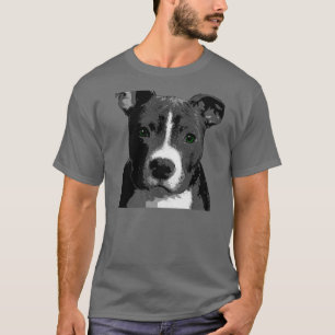 T-shirt Pitt Bull Dog Big Green Eyes Tee - shirt photo Top