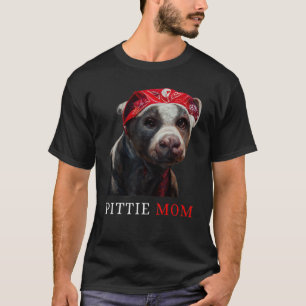 T-shirt Pittie Maman Pitbull Chien Fête des mères Femmes