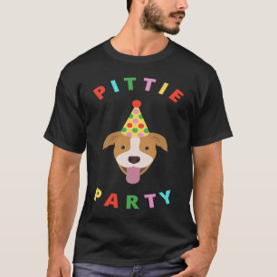 T-shirt Pittie Party pour Pitbull maman et papa