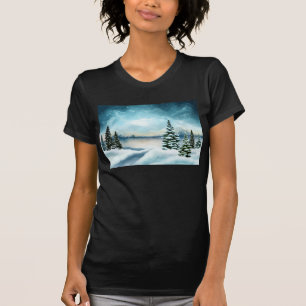 T-shirt Pittoresque Winter Wonderland aquarelle peinture