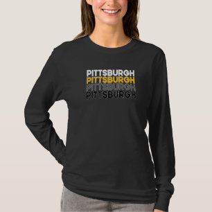 T-shirt Pittsburgh 412 Pride Love Yinzer Faded Pa Lettres