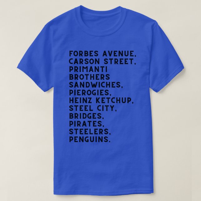 T-shirt Pittsburgh Fière (Design devant)