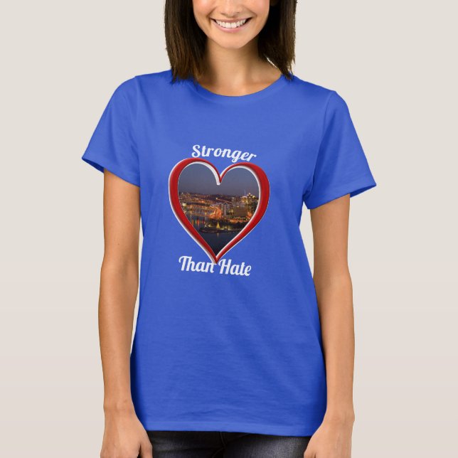 T-shirt Pittsburgh PA Plus forte que la haine (Devant)