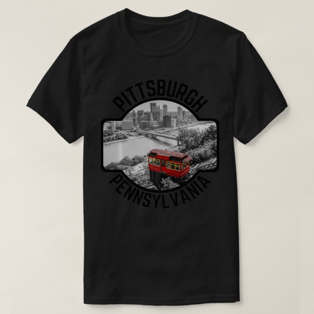 T-shirt Pittsburgh Pennsylvania Steel City Skyline Photogr (Design devant)