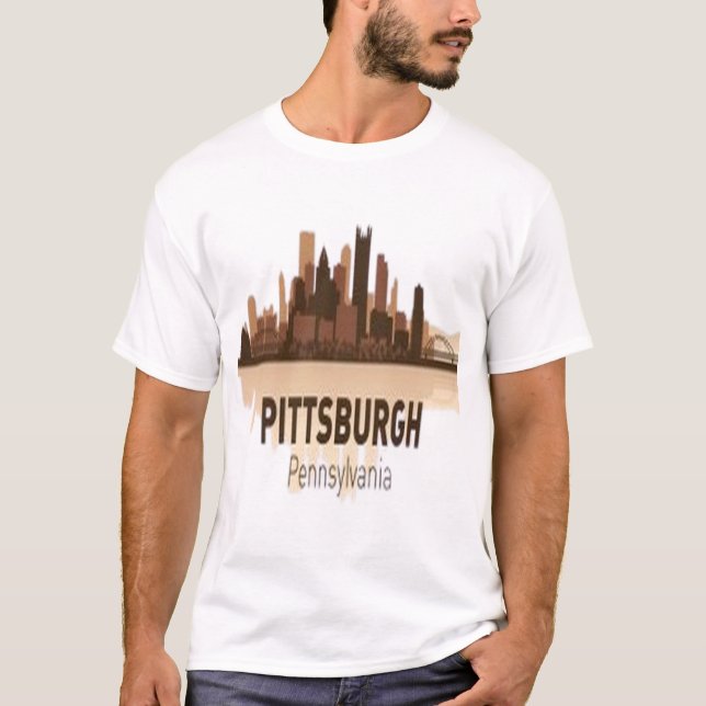 T-shirt Pittsburgh Skyline (Devant)