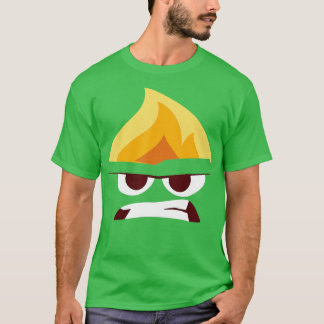 T-shirt Pixar À L'Intérieur De L'Halloween Visage En Colèr