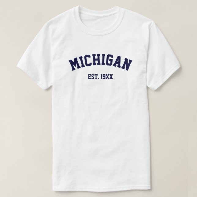 T-shirt PixDezines MICHIGAN/do-it-yourself TEXTE+COULEUR/C (Design devant)