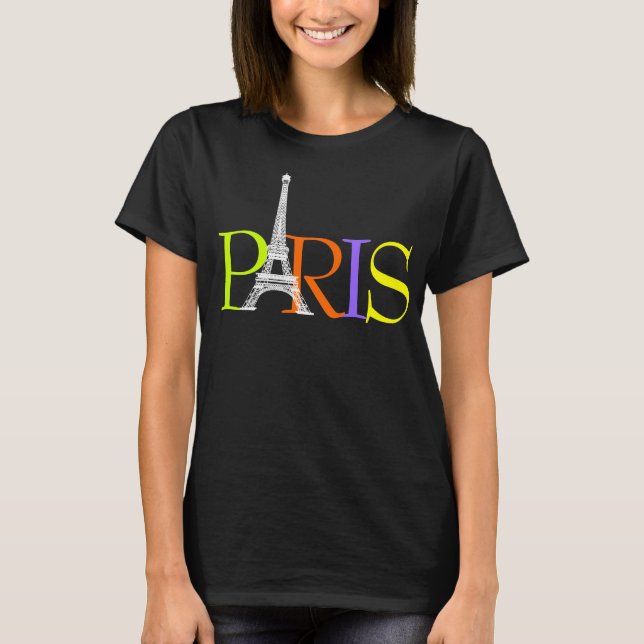 T-shirt PixDezines paris, tour eiffel/do-it-yourself polic (Devant)