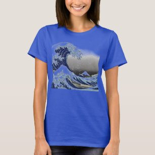 T-shirt PixDezines Vintage, grande vague, Hokusai 葛 飾 北 斎