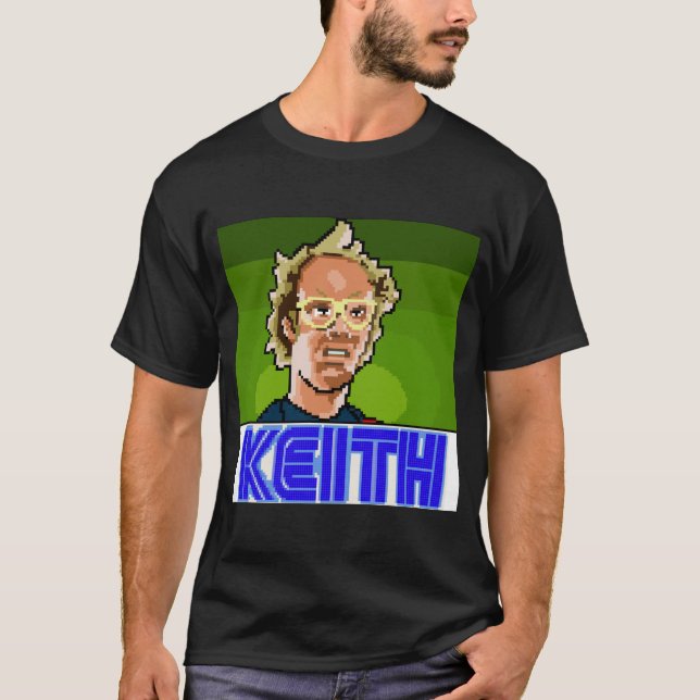 T-shirt Pixel foncé Keith de chemise (Devant)