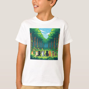 T-shirt Pixel Friends : Forest Protection (chats) #12
