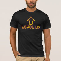 T-Shirt Pixel Level Up Gamer - Noir Classique
