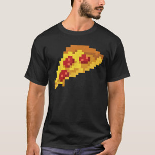 T-shirt Pixel Pizza 80s Vidéo Jeu Retro 8 bits Halloween c