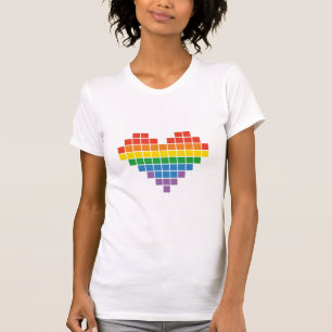 T-shirt Pixel Pride Heart Tee : L'amour en Pixels