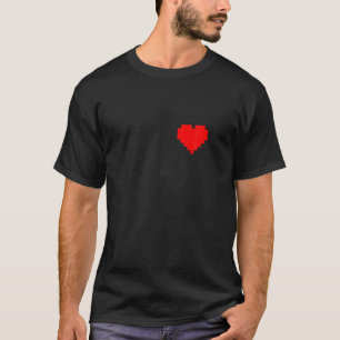 T-shirt Pixelated Heart Gaming Pixel Art Valentine's Day G