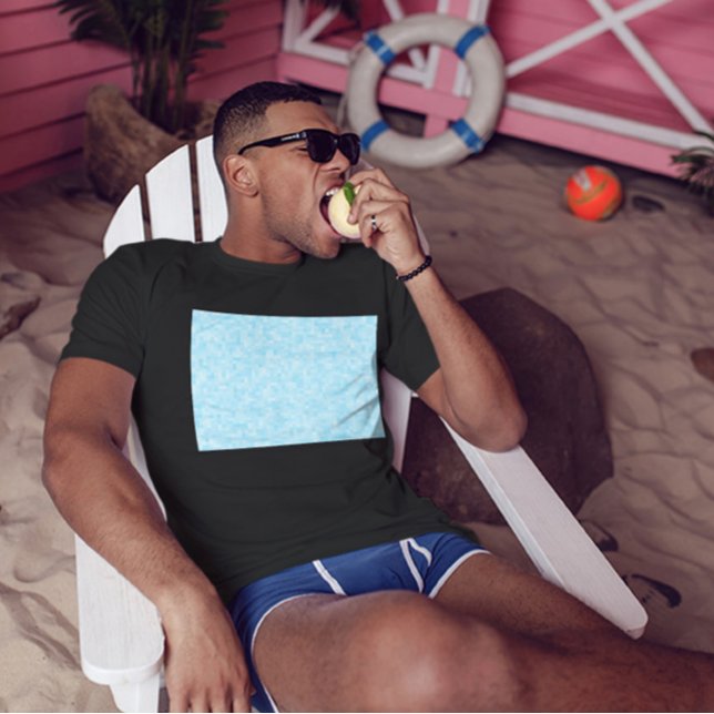 T-shirt Pixellisation Mosaïque Bleue (Créateur téléchargé)