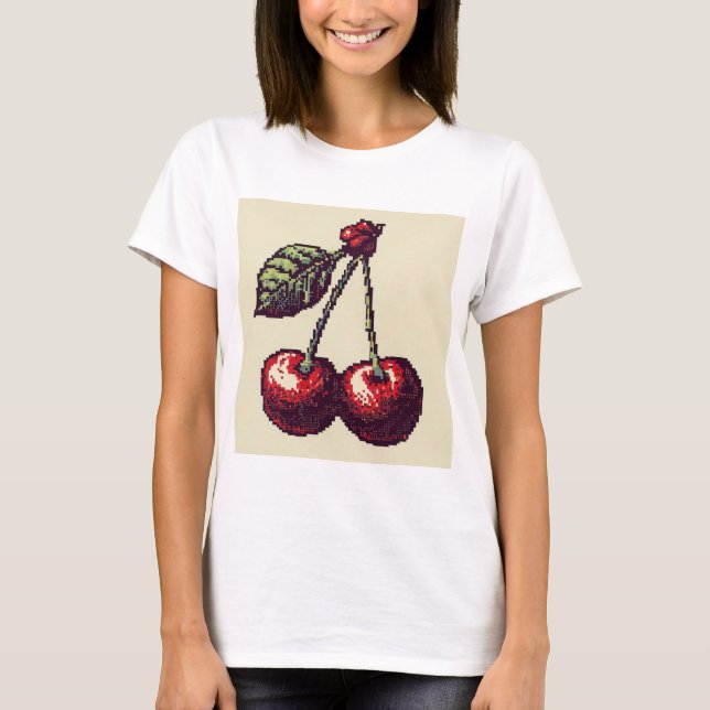T-shirt Pixels cerisiers (Devant)