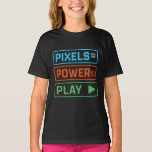T-Shirt Pixels Power Play – Tee de jeu pour enfant