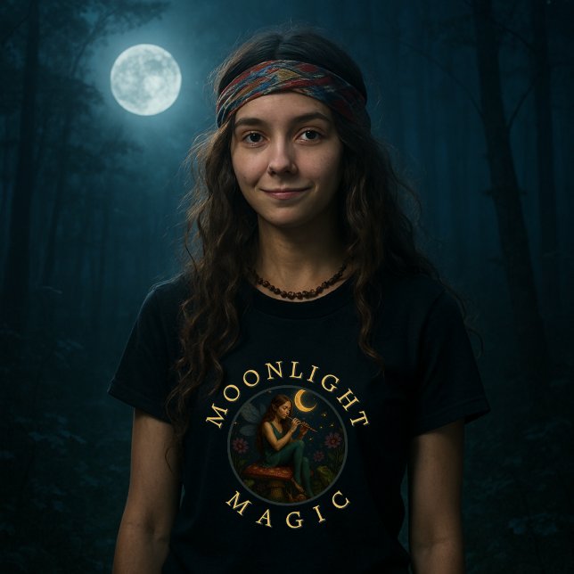 T-shirt Pixie Elf Fairy Sur Champignons Avec Flûte (Créateur téléchargé)