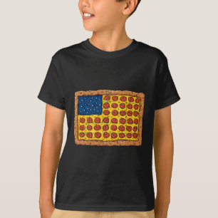 T-shirt Pizza American Drapeau 4 juillet Fun Food Boys Gir