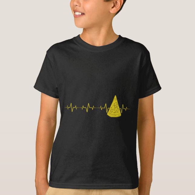 T-shirt Pizza ananas Heartbeat Aimer Pizza ananas (Devant)