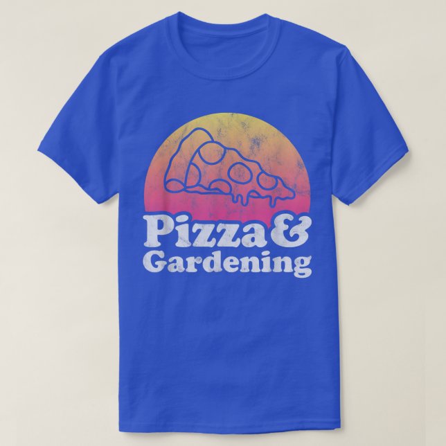 T-shirt Pizza and Gardening or Gardener  (Design devant)