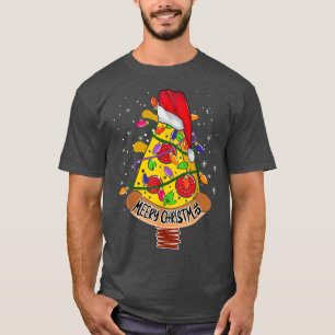 T-shirt Pizza Arbre de Noël lumières Jeu de Noël Jeu de No