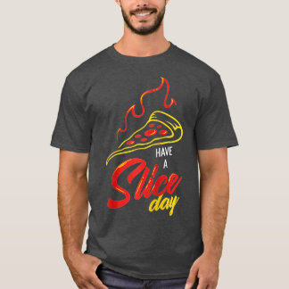 T-shirt Pizza au fromage Croûte et tranche pour avoir une 