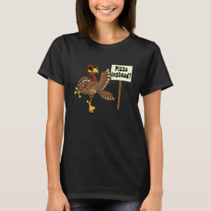 T-shirt Pizza Au Lieu de Dinde Adulte Végétalien Enfants A