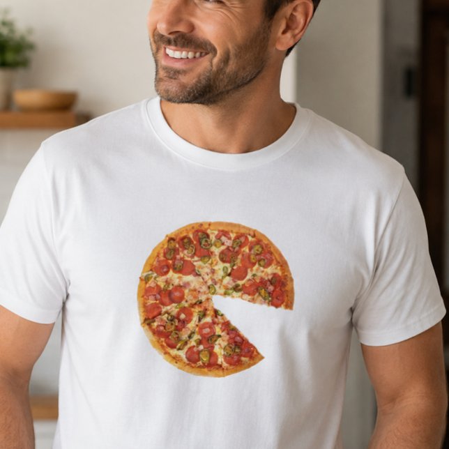 T-shirt Pizza Avec Tranche Manquante Assorti au Bo (Créateur téléchargé)