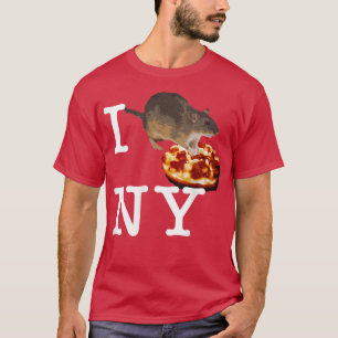 T-shirt Pizza Bagel Rat I Love New York Ny Funny 14342978