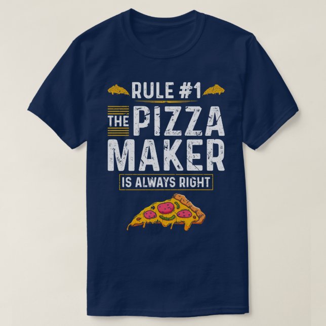 T-shirt Pizza Baker Homme Pizza Maker (Design devant)