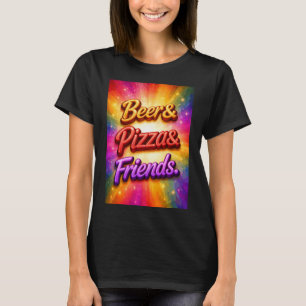 T-shirt Pizza Bière Amis