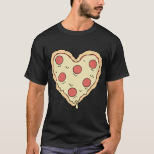 T-shirt Pizza Coeur Fondre Fromage Graphique