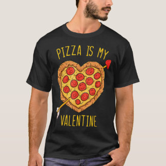 T-shirt Pizza cœur Saint-Valentin s Hommes Femmes Pepperon