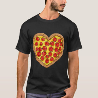 T-shirt Pizza cœur Saint-Valentin s Hommes Femmes Pepperon
