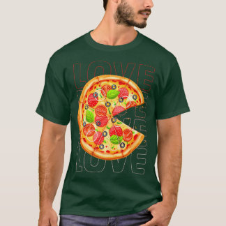 T-shirt Pizza Coeur Valentines Couples Correspondant Pajam