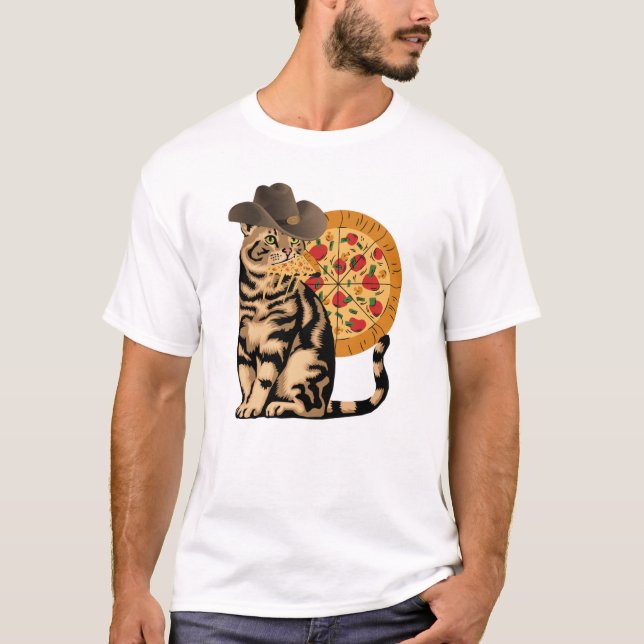 T-shirt Pizza de chat (Devant)