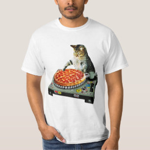 T-shirt Pizza de chat du DJ de l'espace