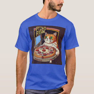 T-shirt Pizza de jeu de chat