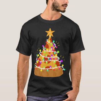 T-shirt Pizza de Noël lumières de Noël drôle
