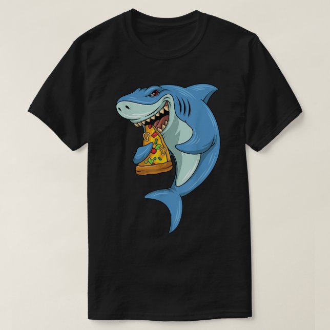 T-shirt Pizza De Requin Manger Pizza Requin Et Pizza (Design devant)
