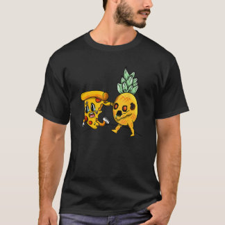 T-shirt Pizza d'horreur d'ananas hawaïen Zombie Funny Hall