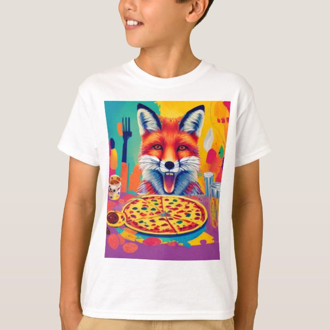T-shirt Pizza Dreams - Nourriture préférée de Fox - Fête d (Devant)