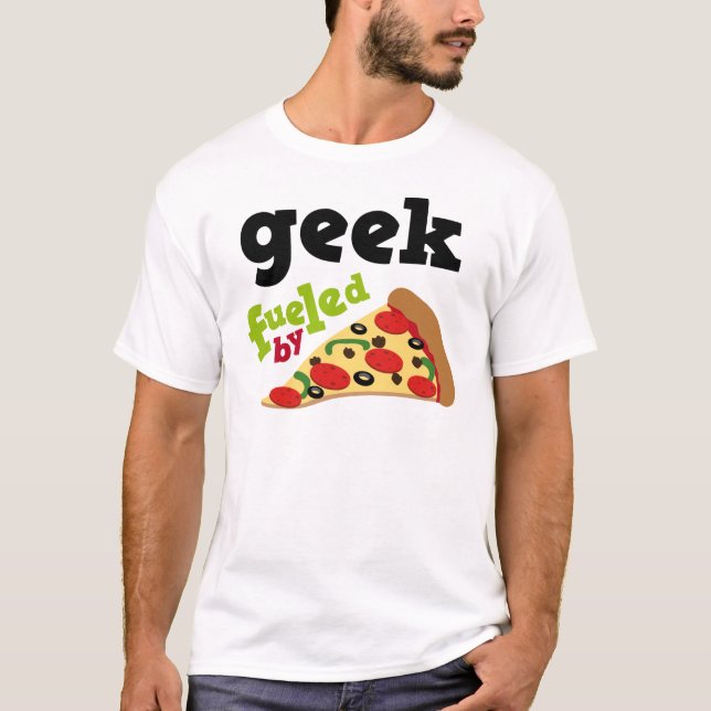 T-shirt Pizza (drôle) de geek (Devant)