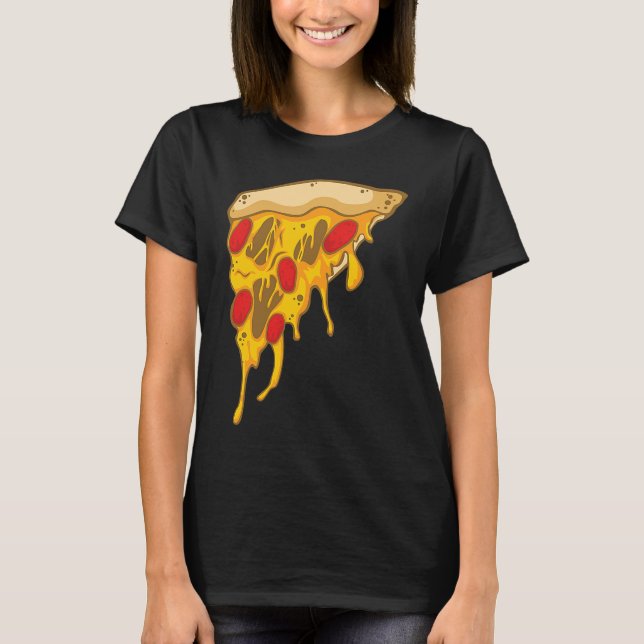 T-shirt Pizza effrayant pour une Halloween (Devant)