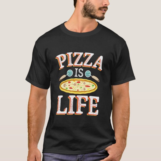 T-shirt Pizza Est La Philosophie De Vie De Pizza Livraison (Devant)