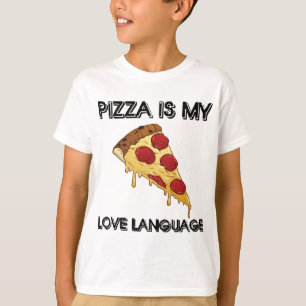 T-shirt Pizza est ma langue d'amour drôle de nourriture am