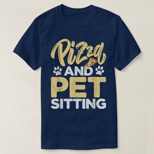 T-shirt Pizza Et Animaux Assis Amoureux des animaux Chiens (Design devant)